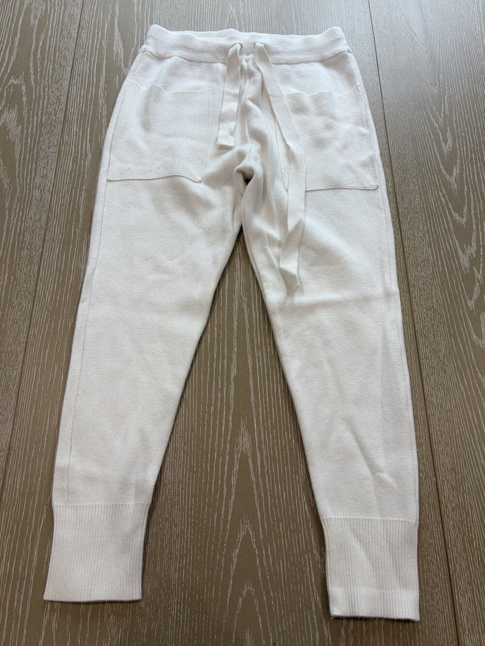Zara White Knit Sweatpants Size Small